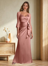 Augday Nampa Sheath Pleated Mesh Dress