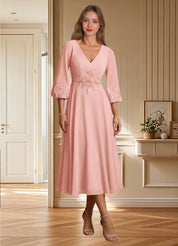 Augday Ana A-Line Lace Chiffon Dress