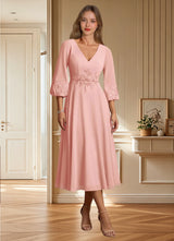 Augday Ana A-Line Lace Chiffon Dress
