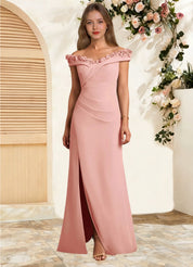 Augday Jettie Sheath Pleated Chiffon Dress