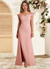 Augday Jettie Sheath Pleated Chiffon Dress