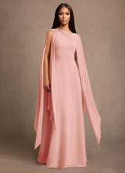 Augday Liddie A-Line Pleated Chiffon Dress