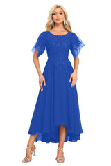 Augday Chiffon Lace Sequins Mother of the Bridesmaid Dresses