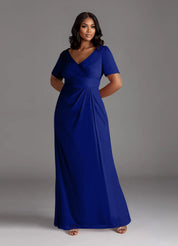Augday Bessie A-Line Pleated Mesh Dress Plus Size