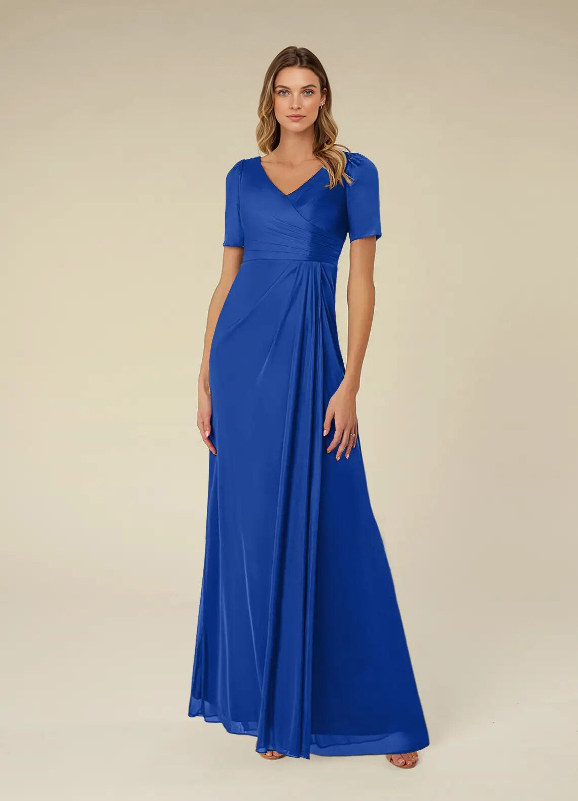 Augday Bessie A-Line Pleated Mesh Dress