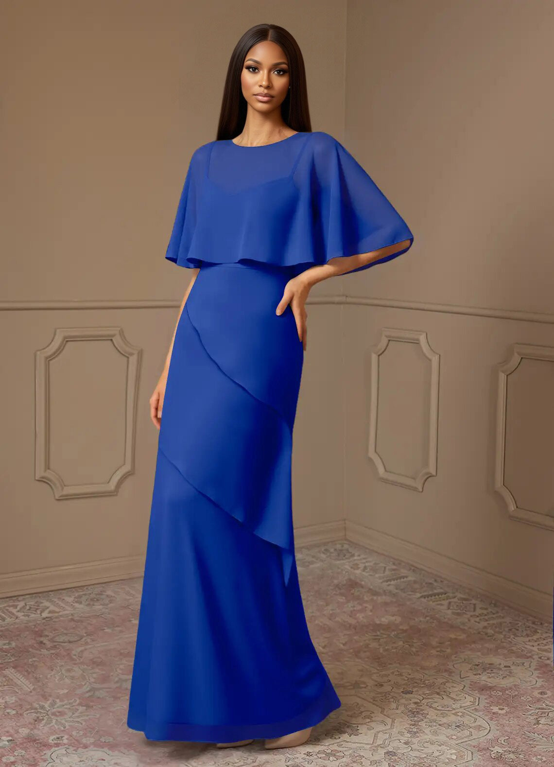 Augday Bowie A-Line Chiffon Dress