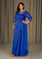 Augday Calanthe A-Line Scoop Chiffon Dress Plus Size