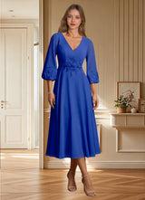 Augday Ana A-Line Lace Chiffon Dress