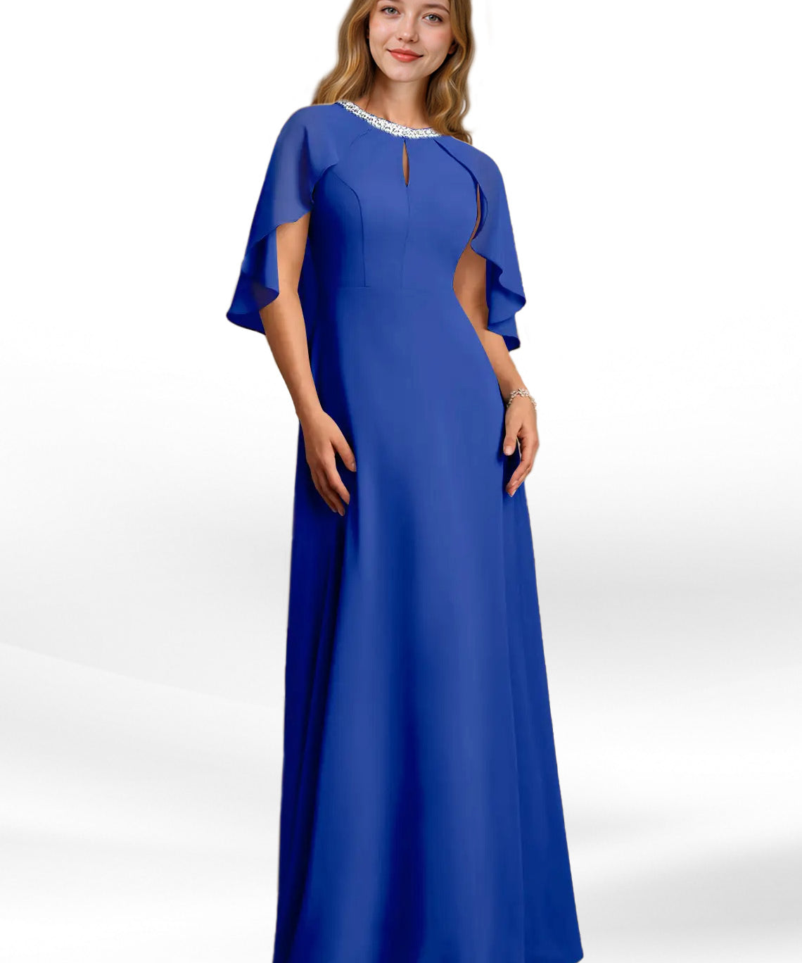 Augday Winnifred A-Line Beaded Chiffon Dress