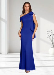 Augday Myers Mermaid Pleated Stretch Crepe Dress