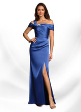 Augday Altonia Mermaid Off the Shoulder Stretch Satin Dress