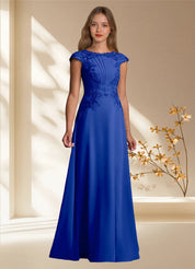 Augday Christi A-Line Lace Chiffon Dress