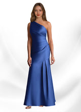 Augday Haifa Mermaid One Shoulder Stretch Satin Dress