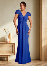 Augday Louella Pleated Chiffon Dress
