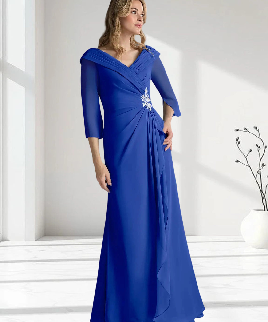 Augday Jaycee A-Line Chiffon Dress