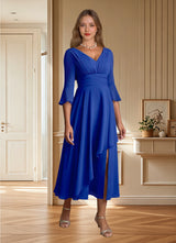 Augday Aerynne A-Line Pleated Chiffon Dress