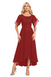 Augday Chiffon Lace Sequins Mother of the Bridesmaid Dresses