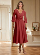 Augday Ana A-Line Lace Chiffon Dress