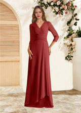 Augday Mayfield A-Line Pleated Chiffon Dress