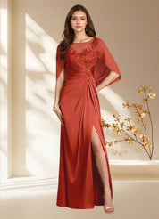 Augday Hera A-Line Lace Stretch Satin Dress