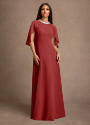 Augday Winnifred A-Line Beaded Chiffon Dress