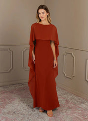 Augday Sheath Scoop Stretch Crepe Dress
