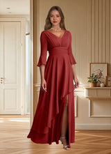 Augday Eire A-Line Pleated Chiffon Dress