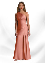 Augday Haifa Mermaid One Shoulder Stretch Satin Dress