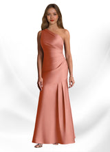Augday Haifa Mermaid One Shoulder Stretch Satin Dress