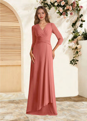 Augday Mayfield A-Line Pleated Chiffon Dress
