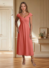 Augday Mirta A-Line Pleated Floral Burnout Dress
