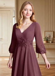 Augday Ana A-Line Lace Chiffon Dress