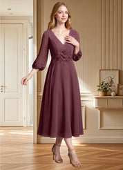 Augday Ana A-Line Lace Chiffon Dress