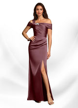 Augday Altonia Mermaid Off the Shoulder Stretch Satin Dress