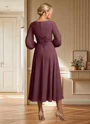 Augday Ana A-Line Lace Chiffon Dress