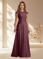 Augday Christi A-Line Lace Chiffon Dress