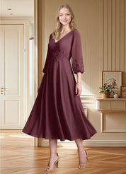 Augday Ana A-Line Lace Chiffon Dress