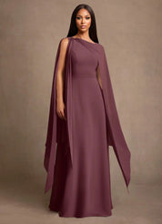 Augday Liddie A-Line Pleated Chiffon Dress