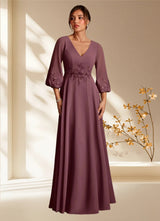 Augday Yorba A-Line Lace Chiffon Dress