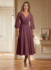 Augday Ana A-Line Lace Chiffon Dress