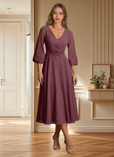 Augday Ana A-Line Lace Chiffon Dress