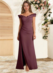 Augday Jettie Sheath Pleated Chiffon Dress