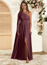 Augday Lancaster A-Line One Shoulder Chiffon Dress