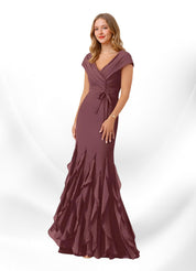 Augday Bailora Mermaid Ruched Chiffon Dress
