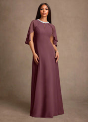 Augday Winnifred A-Line Beaded Chiffon Dress