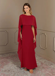 Augday Sheath Scoop Stretch Crepe Dress