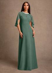 Augday Winnifred A-Line Beaded Chiffon Dress