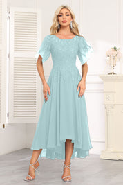 Augday Chiffon Lace Sequins Mother of the Bridesmaid Dresses