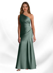 Augday Haifa Mermaid One Shoulder Stretch Satin Dress