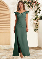 Augday Jettie Sheath Pleated Chiffon Dress